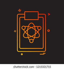 atom clipboard icon vector design