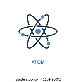 Atom creative icon. Simple element illustration. Atom concept symbol design from education collection. Can be used for web, mobile and print. web design, apps, software, print.