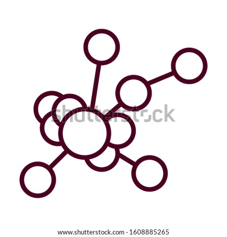 Atom design, Chemistry science molecular technology particle molecule micro element and power theme Vector illustration