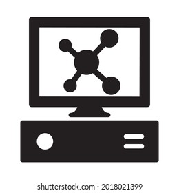 Atom desktop Glyph Style vector icon which can easily modify or edit 