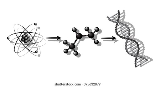 From the atom to DNA horizontally