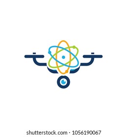 Atom Drone Logo Icon Design