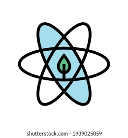 atom ecosystem color icon vector. atom ecosystem sign. isolated symbol illustration