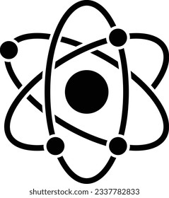 atom education glyph icons design