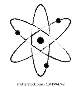 Atom with electrons icon. Simple illustration of an atom with electrons vector icon for web.