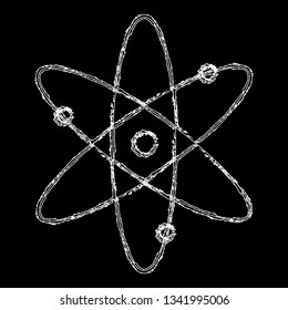 
Atom with electrons icon. Simple illustration of an atom with electrons vector icon for web.