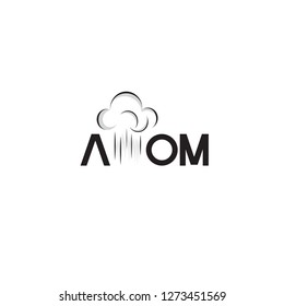 Atom elegant and simple logo and unique