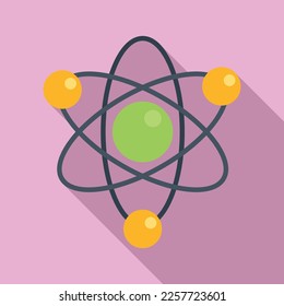 Atom energy icon flat vector. Clean eco. Recycle global