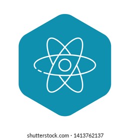 Atom energy icon. Outline atom energy vector icon for web design isolated on white background
