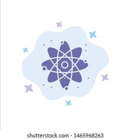 Atom, Energy, Power, Lab Blue Icon on Abstract Cloud Background. Vector Icon Template background