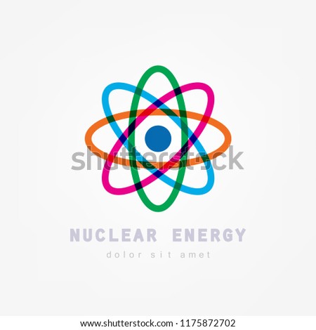 Atom energy sign icon