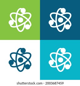 Atom Flat four color minimal icon set