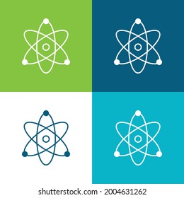 Atom Flat four color minimal icon set