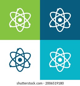 Atom Flat four color minimal icon set