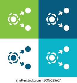 Atom Flat four color minimal icon set