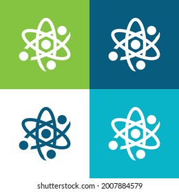 Atom Flat four color minimal icon set