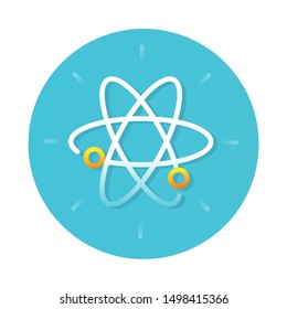 atom flat icon vector design.