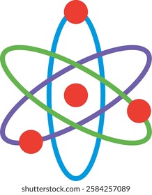 Atom Flat Illustration Vector Design