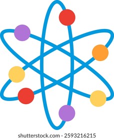 Atom Flat Illustration Vector Design