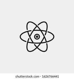 Atom flat vector icon. Molecule flat vector icon