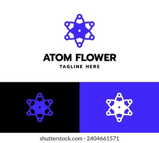 Atom Flower logo design for your business logo