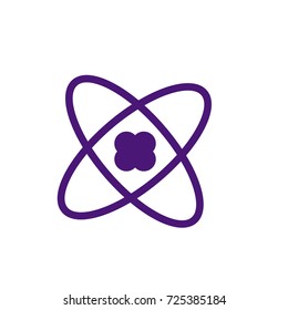 atom flowers icon vector