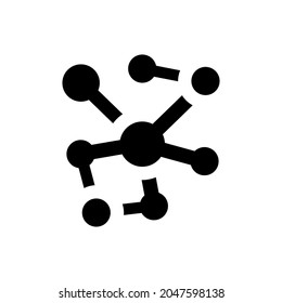 Atom formula icon on white background