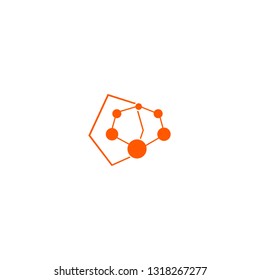 atom geometric logo vector icon illurtration