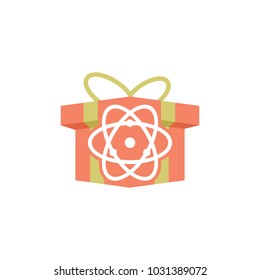Atom Gift Logo Icon Design