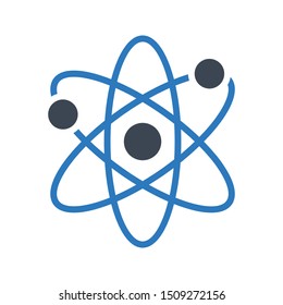 atom glyph colour vector icon