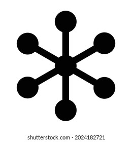 Icono vector de estilo de glifo de átomo que puede modificar o editar fácilmente 