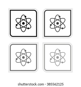 atom -  grayscale vector icon