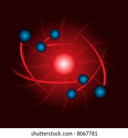 Atom high-scale magnification