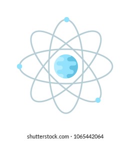 Atom hotel vector illustration symbol object. Flat icon style concept design 