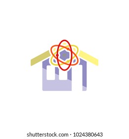 Atom House Logo Icon Design