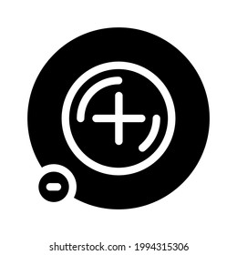 vector de icono de glifo de hidrógeno átomo. signo de hidrógeno átomo. símbolo de contorno aislado ilustración negra