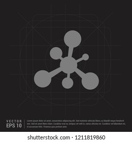 Atom Icon - Black Creative Background - Free vector icon