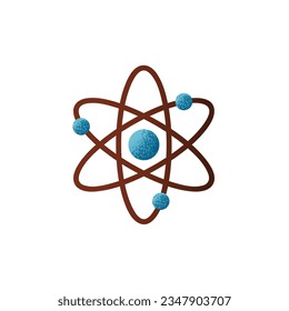 Atom Ikone Zeichenkarte Instrument Schülerkonzept einzelne Vektorgrafik