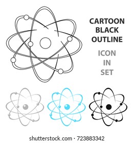 Atom icon cartoon. Single education icon from the big school, university cartoon.