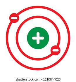 Atom icon color vector , atom symbols.
