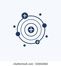 Atom icon design,clean vector