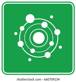 Atom icon design,clean vector