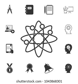 Atom Icon. Detailed set of education element icons. Premium quality graphic design. One of the collection icons for websites, web design, mobile app on white background