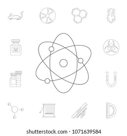 atom icon. Detailed set of Science and lab illustrations. Premium quality graphic design icon. One of the collection icons for websites, web design, mobile app on white background
