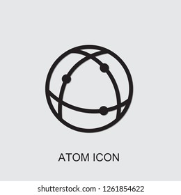 atom icon . Editable outline atom icon from media. Trendy atom icon for web and mobile.