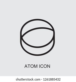 atom icon . Editable outline atom icon from medicine. Trendy atom icon for web and mobile.