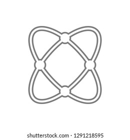 Atom icon. Element of cyber security for mobile concept and web apps icon. Thin line icon for website design and development, app development
