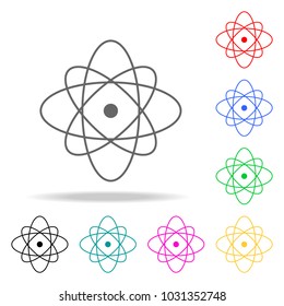 atom icon. Elements in multi colored icons for mobile concept and web apps. Icons for website design and development, app development on white background