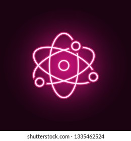 Atom Icon Elements Scientifics Study Neon Stock Vector (Royalty Free ...