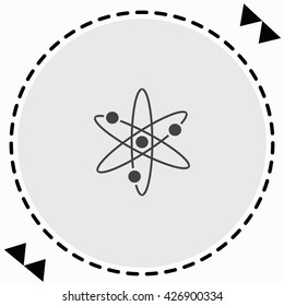 Atom icon Flat Design. Isolated Illustration.